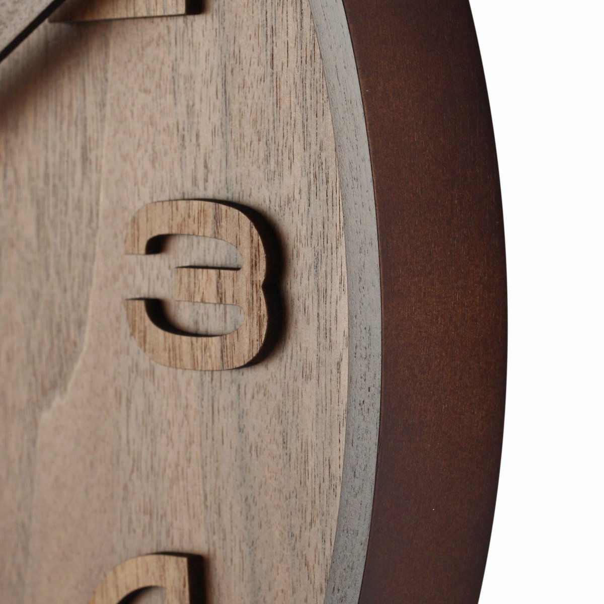 Wandklok - 35 Cm - Hout - 'Wood Wood Medium'