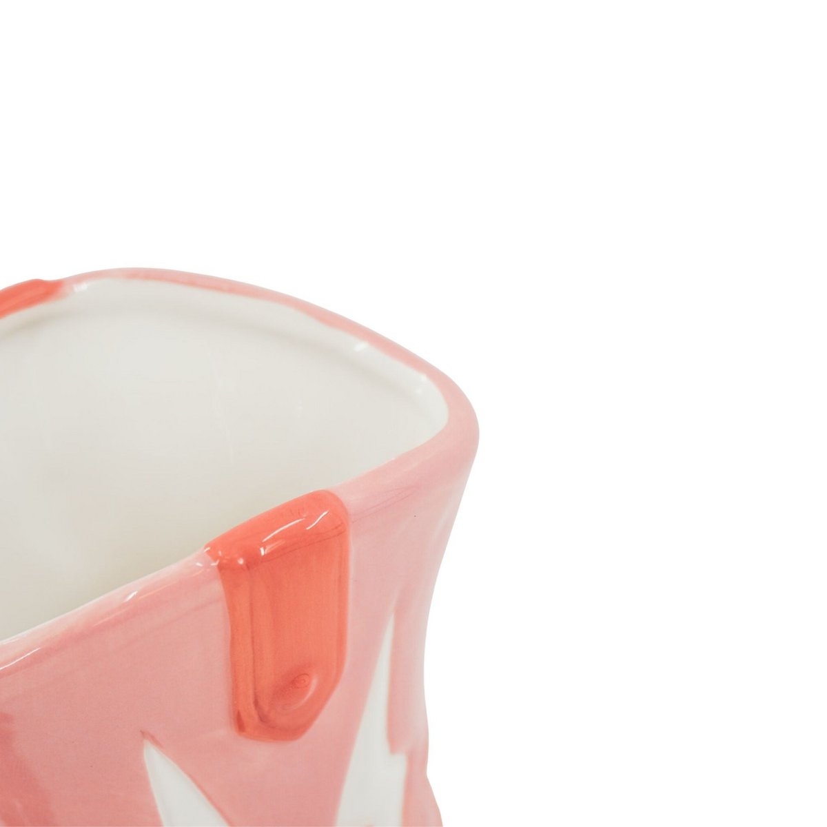 Flower Vase- Boot Vase- Keramiek- Roze/ Oranje-16,5X10.5X26,5 Cm