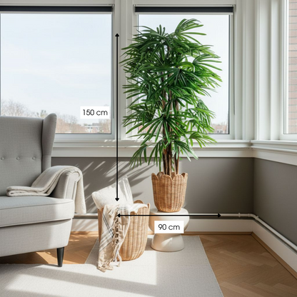 Kunstplant Raphis Palm Groen
