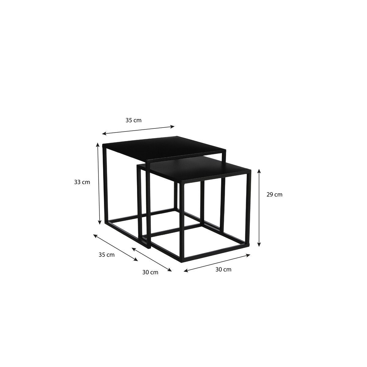 Bijzettafel Goa Zwart