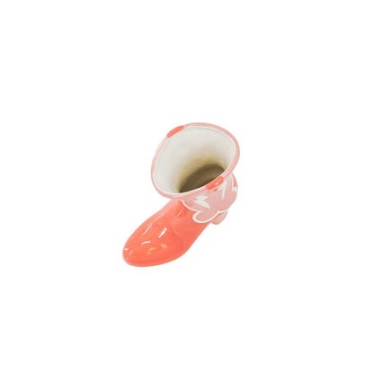 Flower Vase- Boot Vase- Keramiek- Roze/ Oranje-16,5X10.5X26,5 Cm