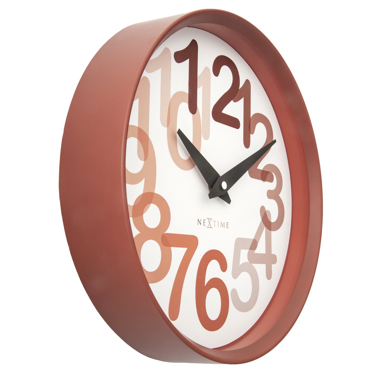 Wandklok 30Cm-Silent-Plastic-Nextime 'Big Number'