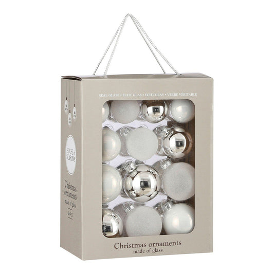 Kerstbal Glass Baubles Wit
