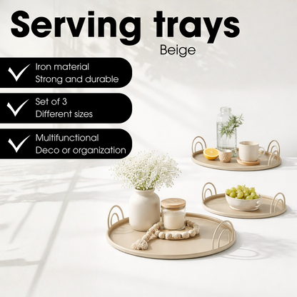 Decoratief Dienblad Beige Beige