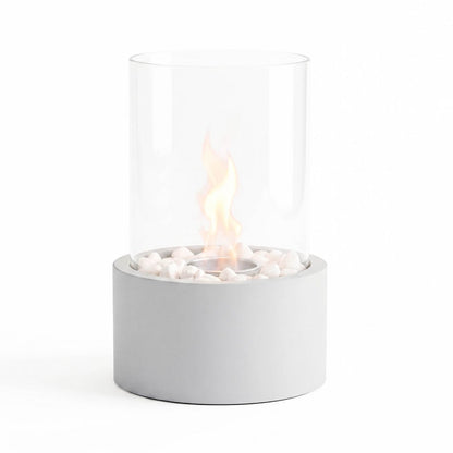 Tafelhaard - Rond -Koel Grijs - 18X18X26,5Cm