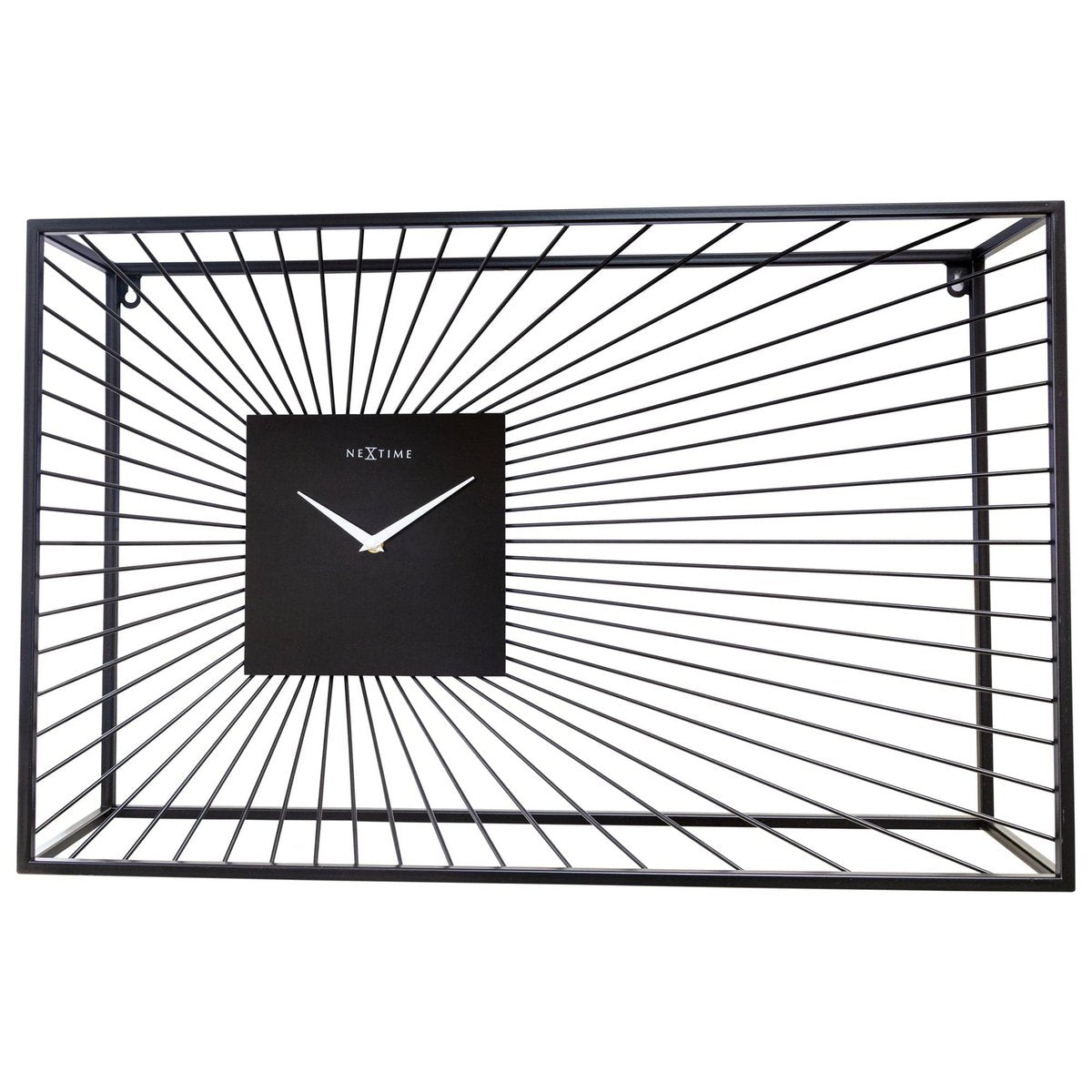 Grote Wandklok 70X45X15Cm - Stil - Zwart - Metaal - "Vasco"