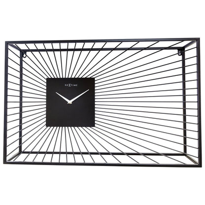 Grote Wandklok 70X45X15Cm - Stil - Zwart - Metaal - "Vasco"