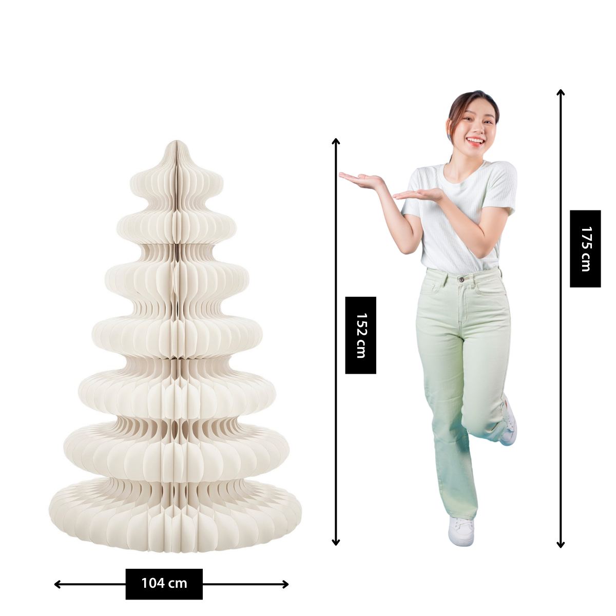 Decoratieve Kerstboom  Wit