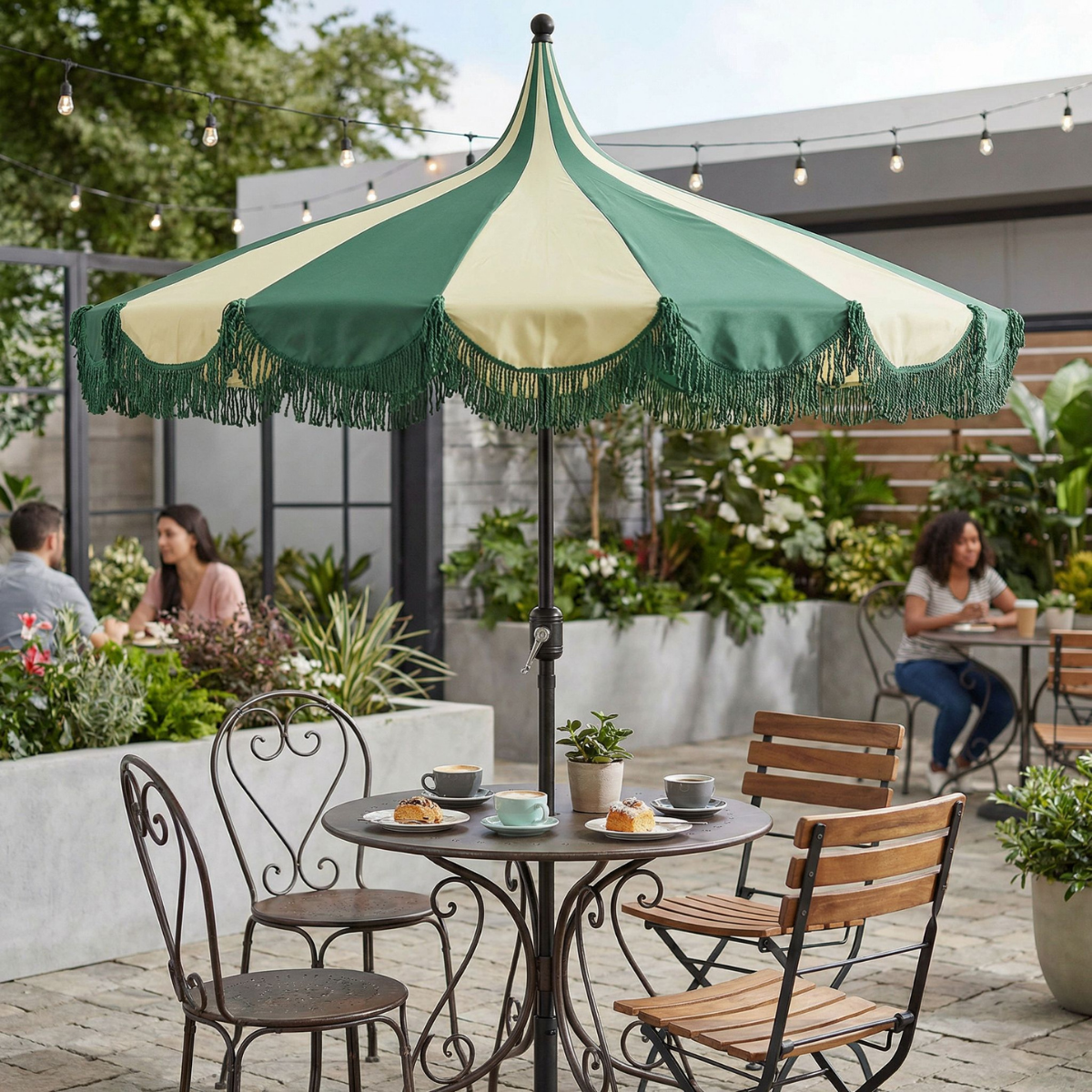 Parasol Kim Donkergroen