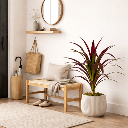 Kunstplant Bananenboom Rood