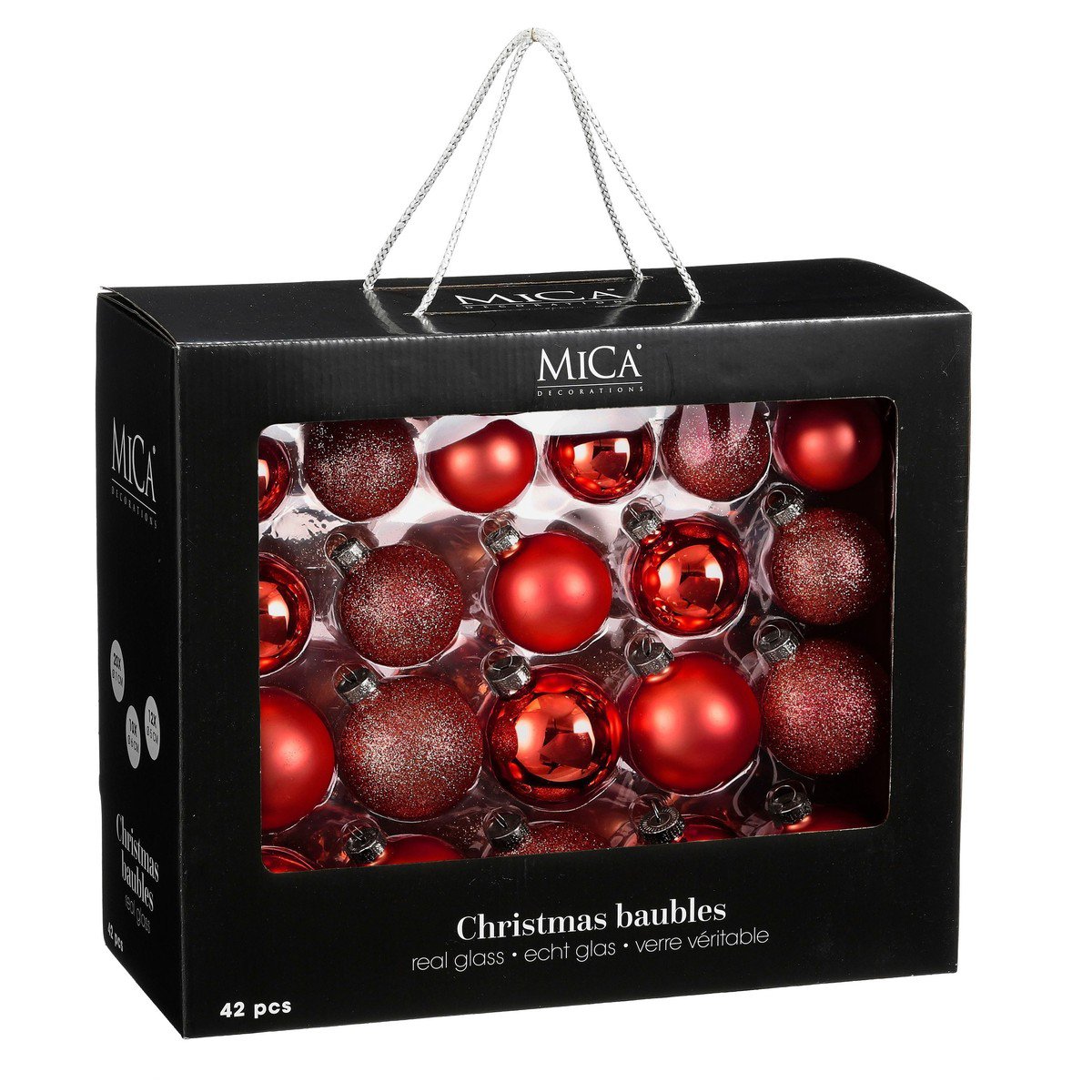Kerstbal Glass Baubles Rood