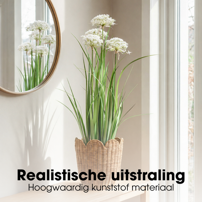 Kunstplant Siergras Wit
