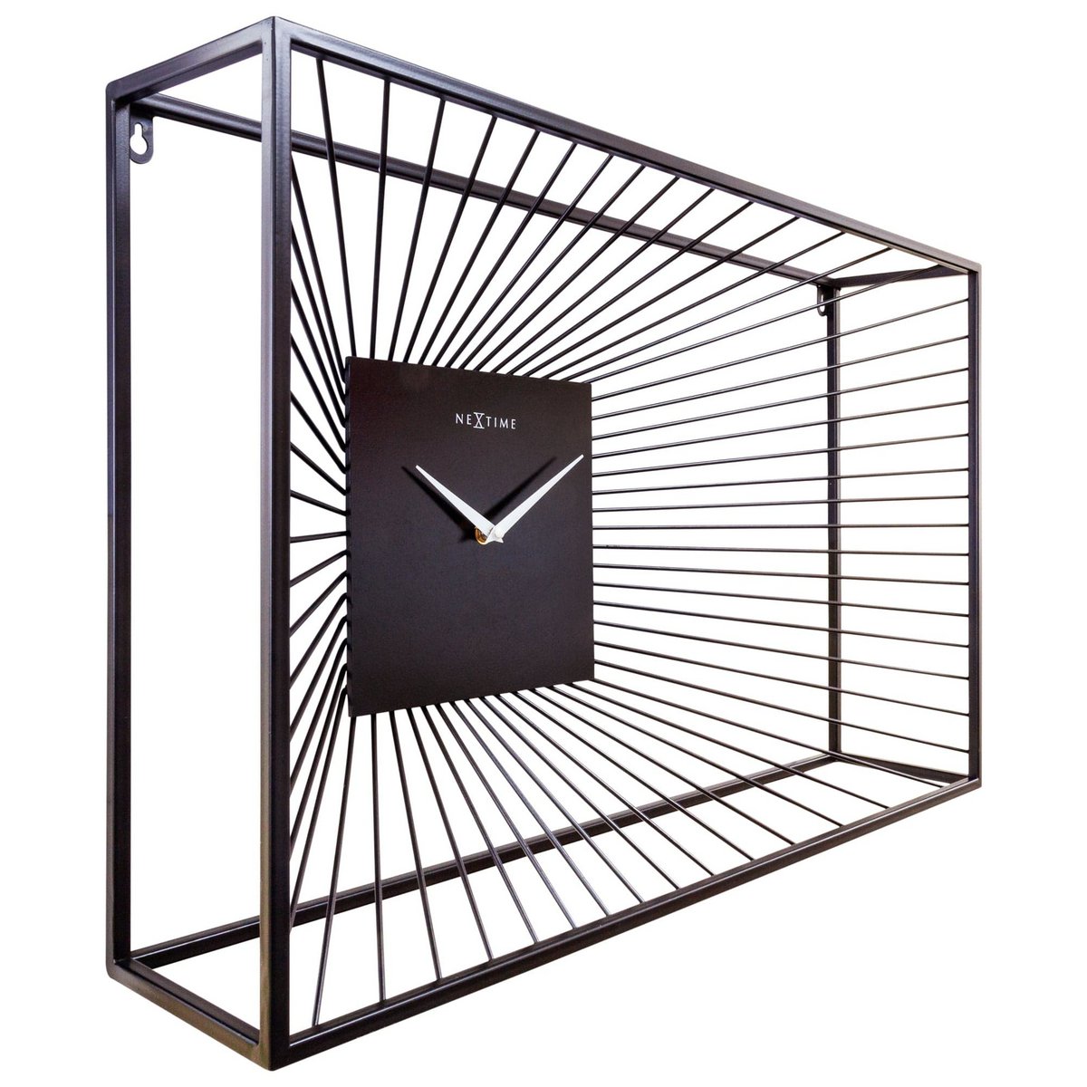Grote Wandklok 70X45X15Cm - Stil - Zwart - Metaal - "Vasco"