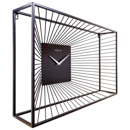 Grote Wandklok 70X45X15Cm - Stil - Zwart - Metaal - "Vasco"