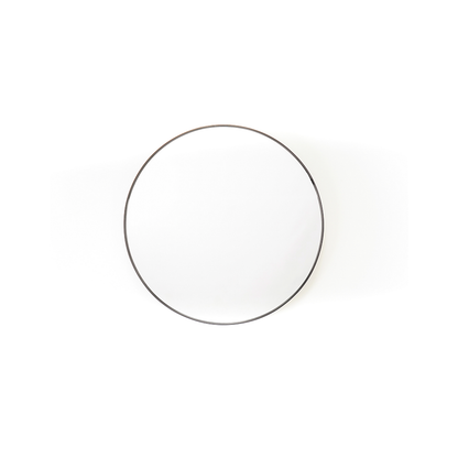 Spiegel - Rond - Metaal - Zwart - 60x3x60cm