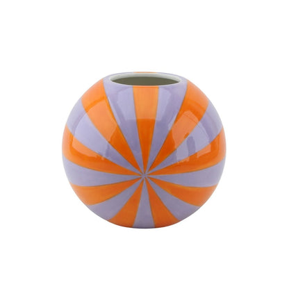 VASTE - Bloemvaas Swirl - Orange/Lilac - 20x20x20cm