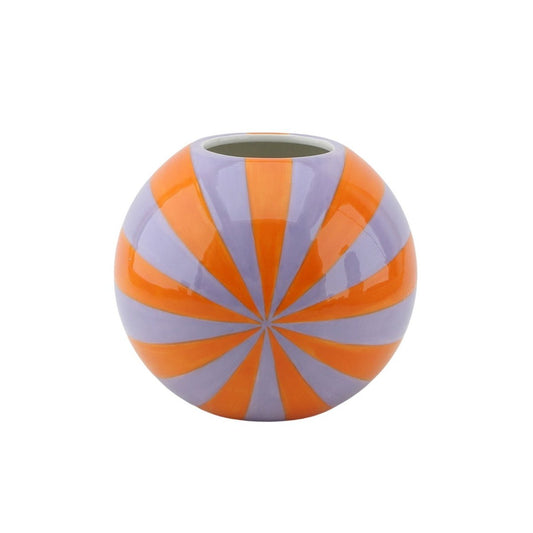 VASTE - Bloemvaas Swirl - Orange/Lilac - 20x20x20cm