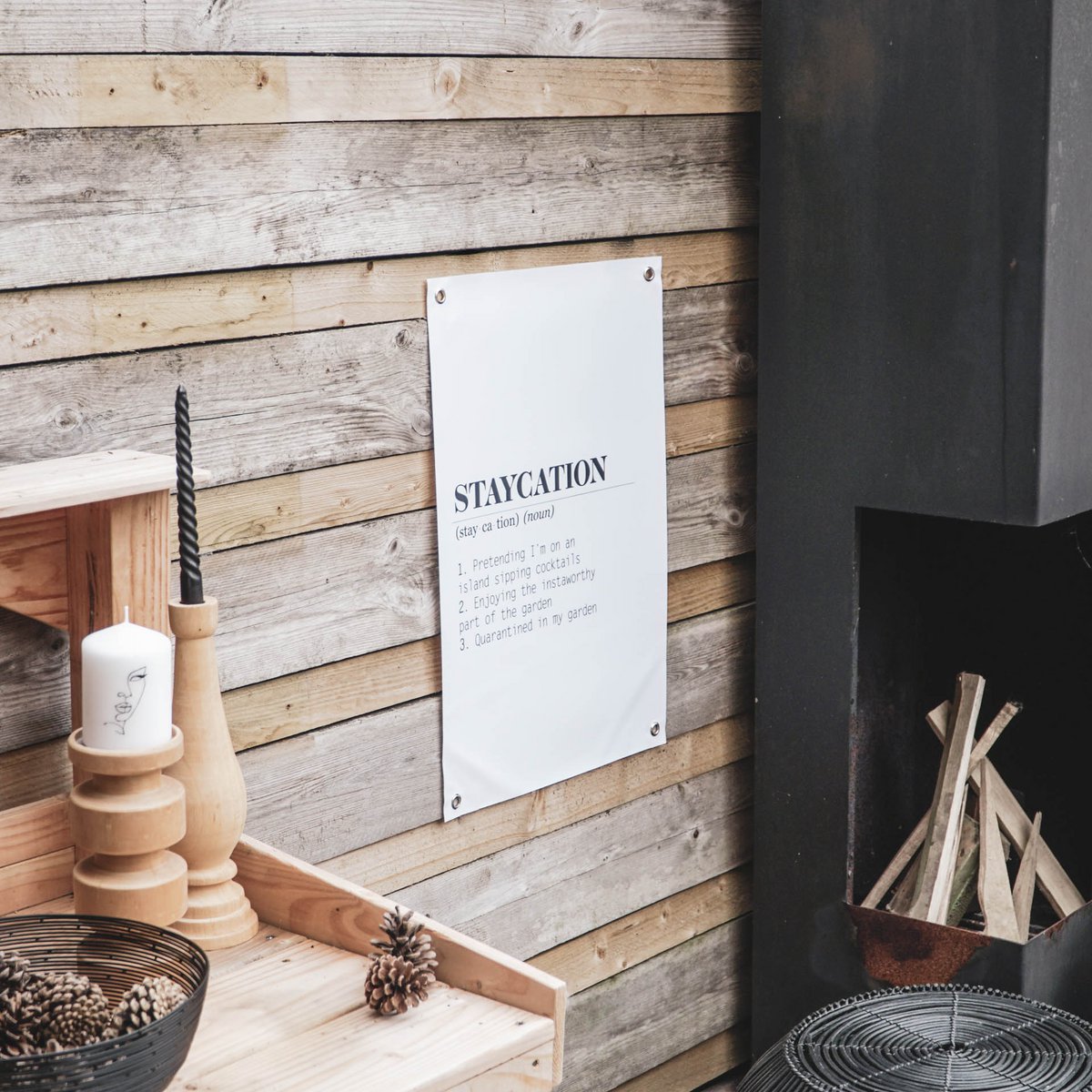 Tuinposter - PVC - Staycation - 40x60 cm