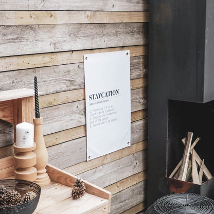 Tuinposter - PVC - Staycation - 40x60 cm