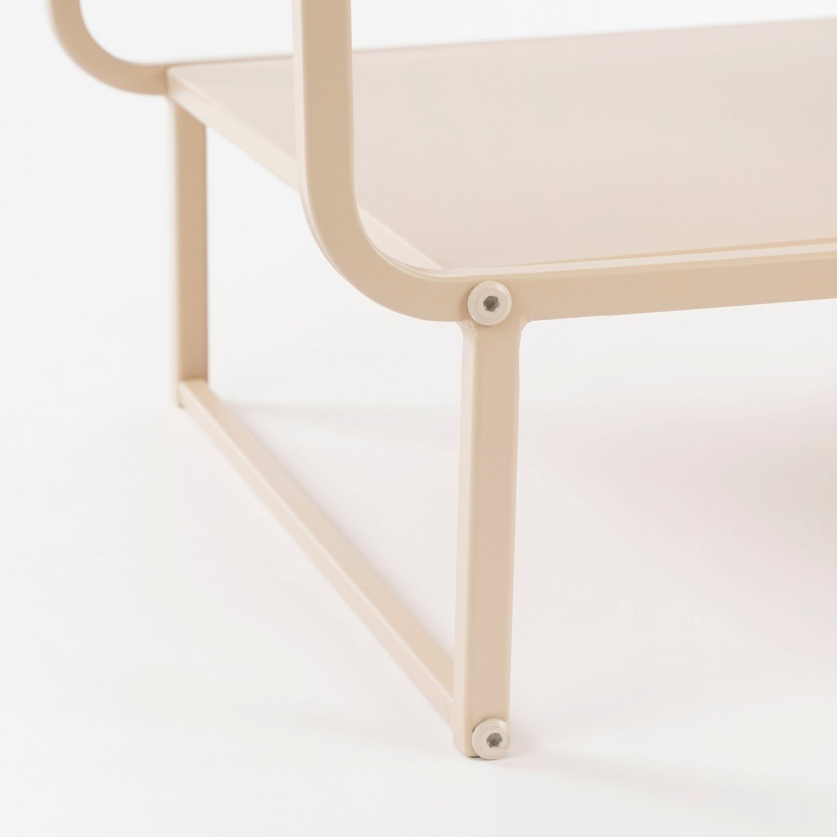 Jules Open kast - L76 x B30 x H178 cm - Metaal - Lichtbruin