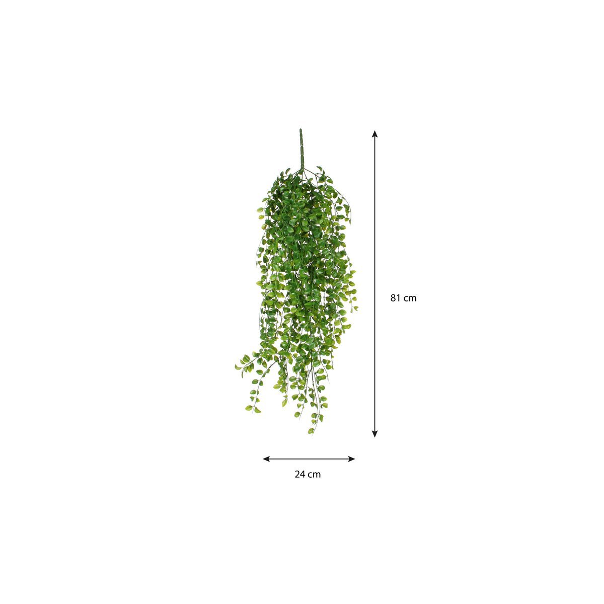 Ficus Kunst Hangplant - H81 cm - Groen