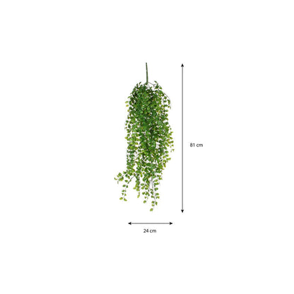 Ficus Kunst Hangplant - H81 cm - Groen