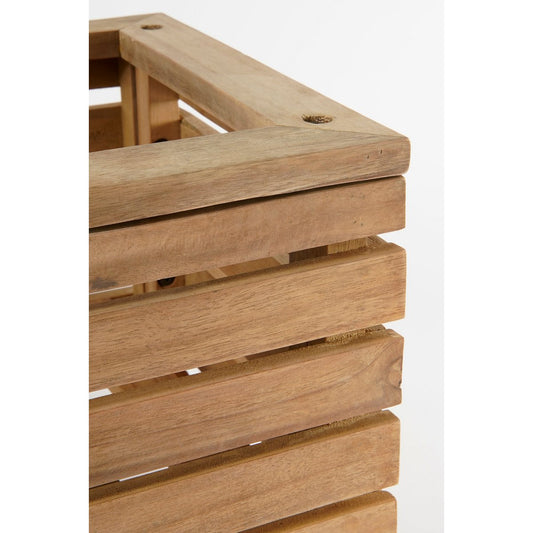 Glenwood Plantenbak Rechthoek op Wielen voor Buiten - L60 x B35 x H30 cm - Acaciahout - Bruin