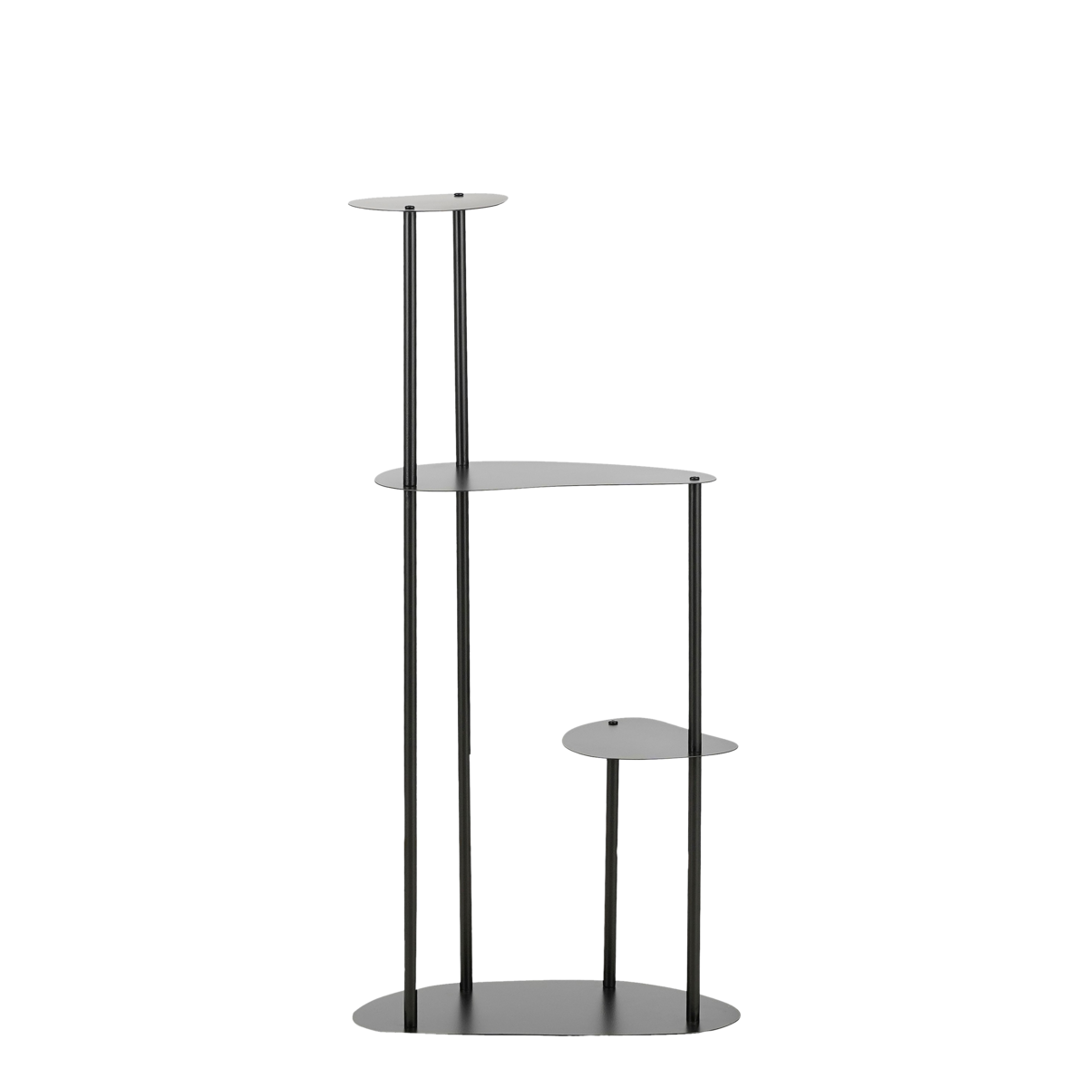 Fonda Plantentafel - L48 x B27 x H100 cm - Metaal - Zwart
