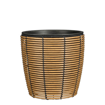 Durban Bloempot Buiten - Set van 3 - H36 x Ø40 cm - Gerecycled Plastic - Bruin