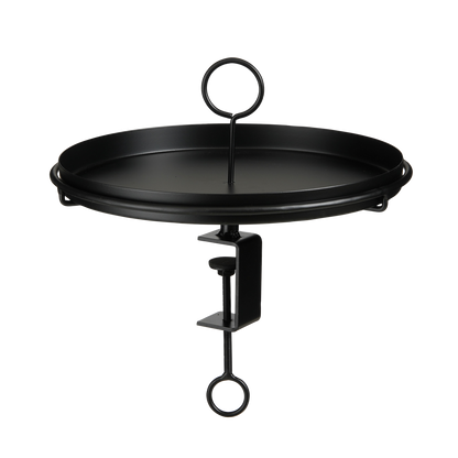 Aston Dienblad met Klem - H30 x Ø31 cm - Metaal - Zwart