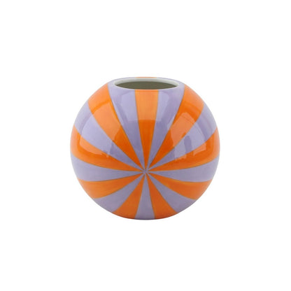 Vaas - Bloemvaas Swirl - Orange/Lilac - 15x15x15cm