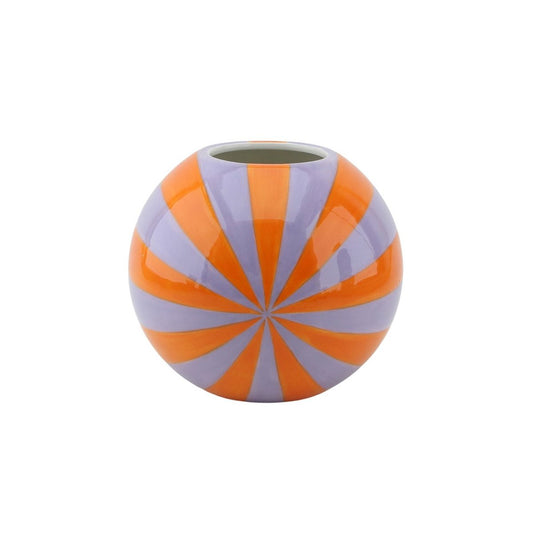 Vaas - Bloemvaas Swirl - Orange/Lilac - 15x15x15cm