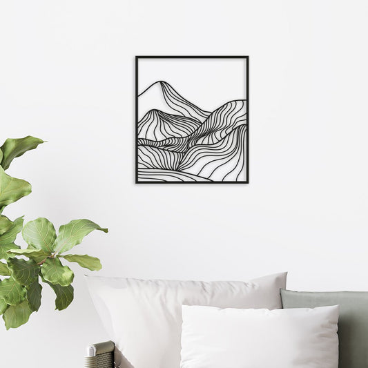| FRAMED | Lined mountains | 29 x 32 cm