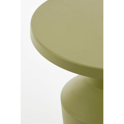 Feroza Bijzettafel - H41 x Ø34 cm - Metaal - Lichtgroen