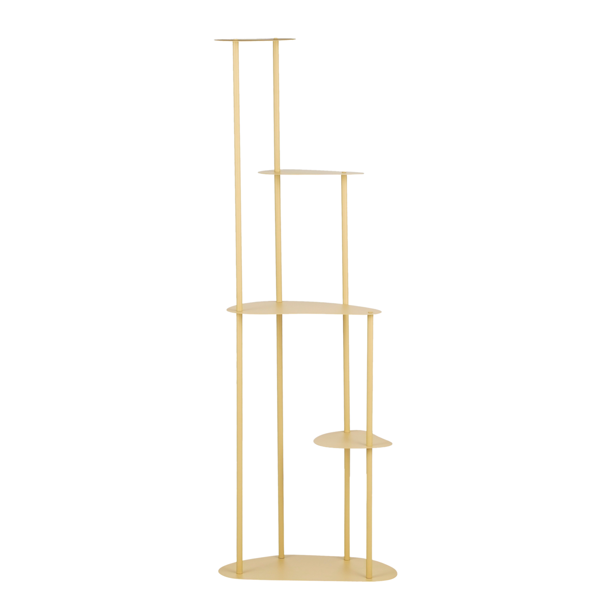 Fonda Plantentafel - L48 x B27 x H140 cm - Metaal - Lichtgeel