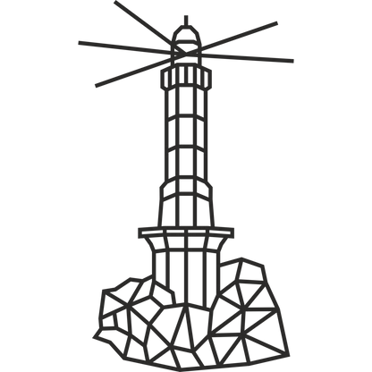 Eco Wood Art (EWA) Wandpuzzel Lighthouse, 1546, 50,5x87x0,7cm