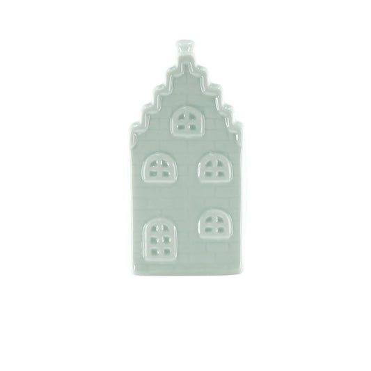 Ornament - Spaarpot - Huis - Keramiek - Mintgroen -7x7x13cm