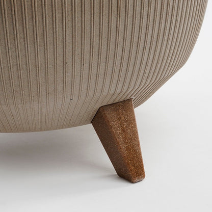 Doppio Bloempot op Poten - H21 x Ø40 cm - Polypropyleen - FSC Mix - Taupe