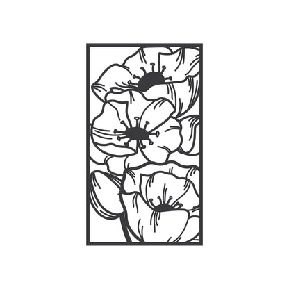| FRAMED | Detailed poppy´s | 24 x 24 cm