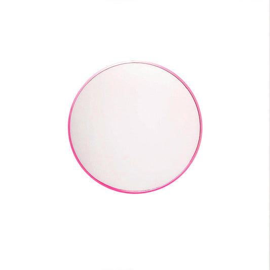 Mirror - wandspiegel rond - metaal - roze - Ø60cm