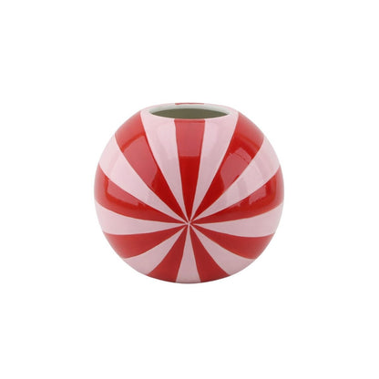 Vaas - Bloemvaas Swirl - Rood/roze - 15x15x15cm