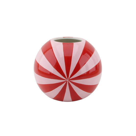 Vaas - Bloemvaas Swirl - Rood/roze - 15x15x15cm