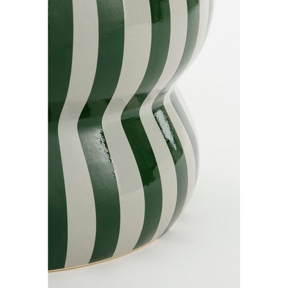 Skipper Bijzettafel - H40 x Ø35 cm - Keramiek - Groen