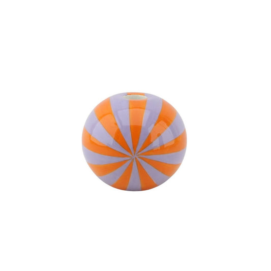 Kaarsenhouder -Swirl - Dolomite - Orange/Lilac - 7x7x7cm