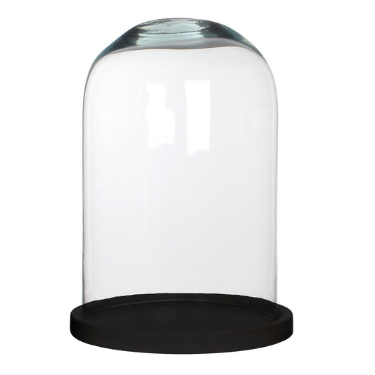Hella Glazen Stolp - H30 x Ø21 cm - Transparant, Zwart