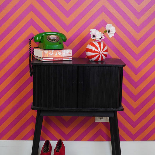 Vaas - Bloemvaas Swirl - Rood/roze - 15x15x15cm