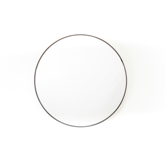 Spiegel - Rond - Metaal - Zwart - 80x3x80cm