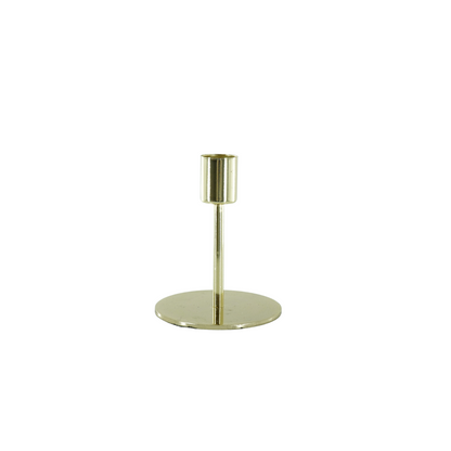 Kandelaar - Basis - metaal - goud - 8x8x10cm