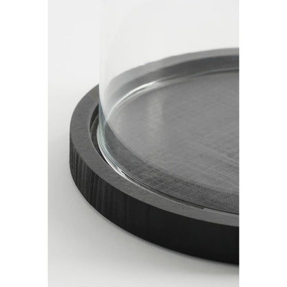 Hella Glazen Stolp - H38 x Ø23 cm - Transparant, Zwart