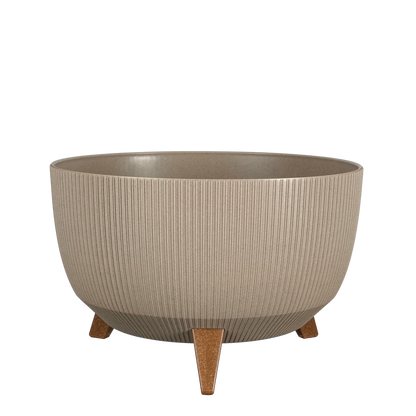 Doppio Bloempot op Poten - H21 x Ø40 cm - Polypropyleen - FSC Mix - Taupe